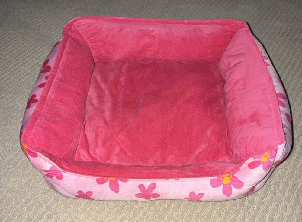 Pink Floral Pet Bed Small Size